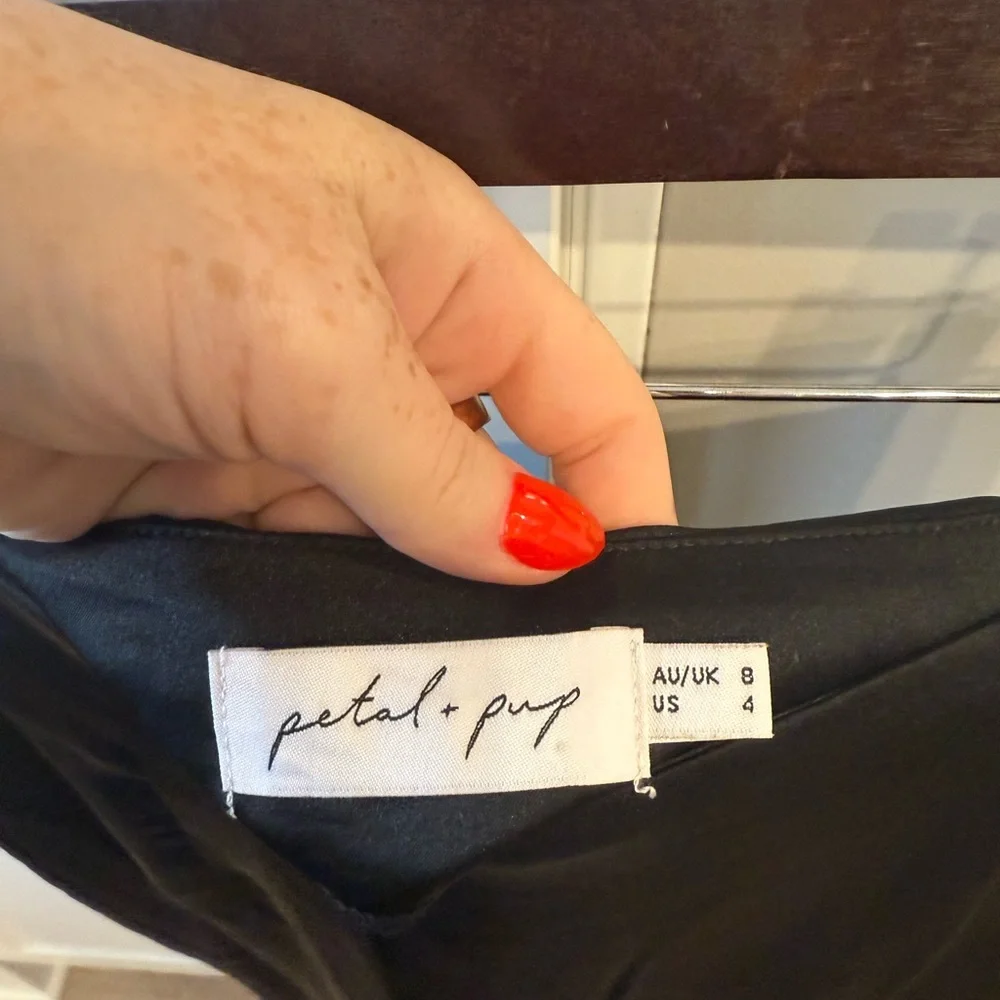 Petal & Pup Black Midi Slip Skirt - Picture 3 of 3